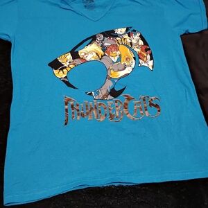 Thundercats Blue Graphic V Neck T-Shirt